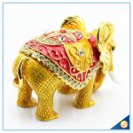 Thai Style Elephant Enamel Ornaments Jewelry Box Home Furnishing Lucky Elephant
