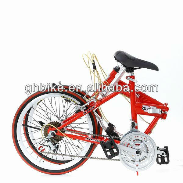 CPSC Certificate 20 Inch Red Color Folding Frame Foldable Bicycle with 26*2.125 Tires