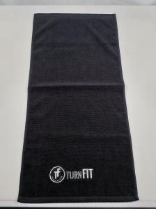 China Wholesale 100% cotton plain black hand towel with embroidery logo sport gym towel on sale
