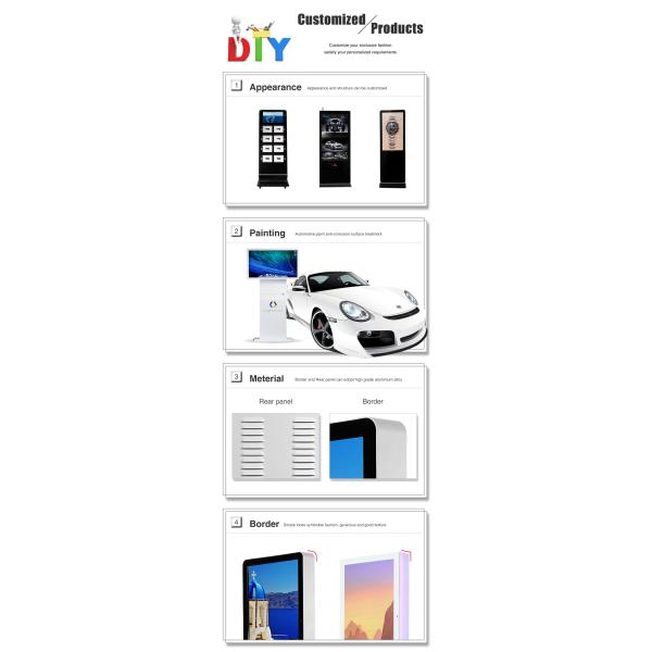 Waterproof 43 Inch All in One Floor Stand Capacitive Touch Table Kiosk For Resturant