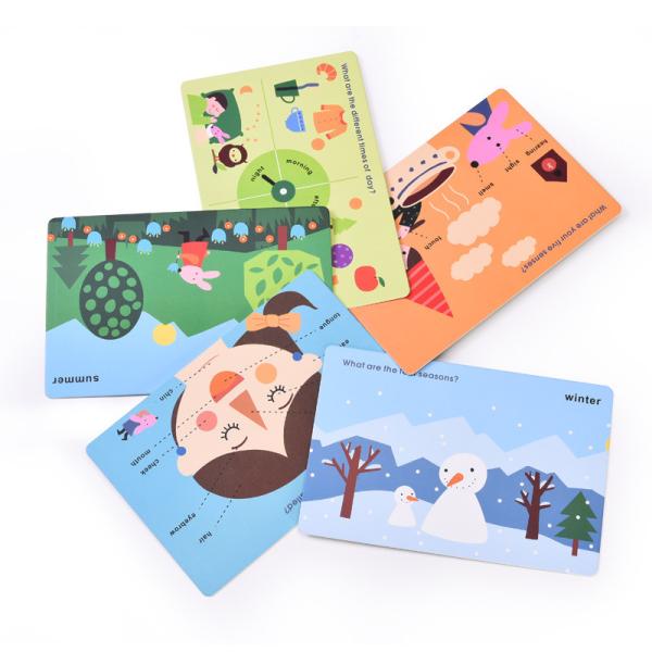 Buy Kids Learning Language Kindergarten Flash Cards Glossy Lamination Processing at wholesale prices