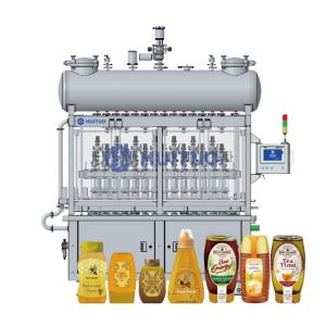 Quality Automatic Linear Piston Volumetric Bottle Liquid Honey Syrup Filling Machine Filler for sale