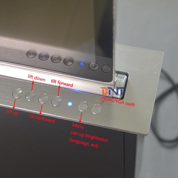 Professional Conference Motorized Pop up Monitor Hidden Desk Lcd Monitor Lift Mechanism