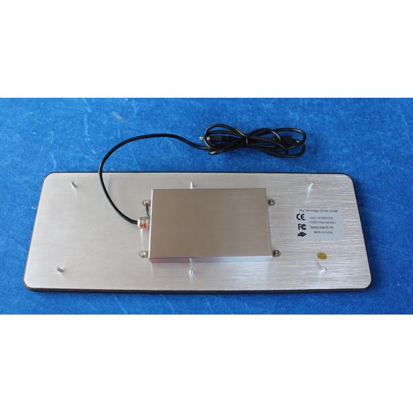 Red illuminated 108 key ruggedized full keyboard with touchpad for medical