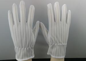 China ESD Stripe Splicing Anti Static Hand Gloves Point Plastic Washable Material on sale