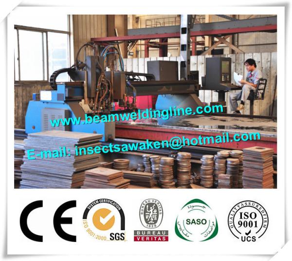 Buy H Beam Production Line CNC Plasma Cutting Machine With HPR Plasma / EDGE Controller at wholesale prices