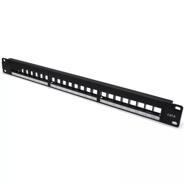 19 Inch CAT6 UTP Patch Panel 1U RJ45 24 Ports Blank