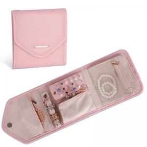Quality Foldable Jewelry Storage Bag Case Mini Travel Organizer Jewellery Roll Bag 14.5x3x15cm for sale
