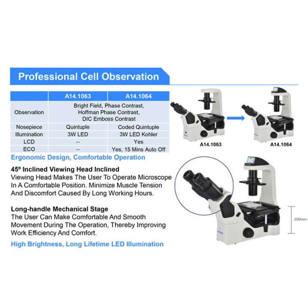 OPTO EDU A14.1064 Inclined Phase Contrast Fluorescence Microscope