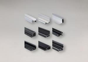 Quality Black Powder Coated Aluminum Solar Panel Aluminium Frame Max 25Um Thickness for sale