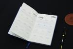 Calendar Softcover Dotted Notebook , Pretty Journals Notebooks With Elastic Band