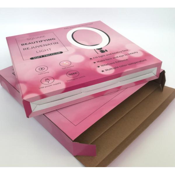 Custom B Flute Electronics Packing Boxes 250gsm For Beauty Light