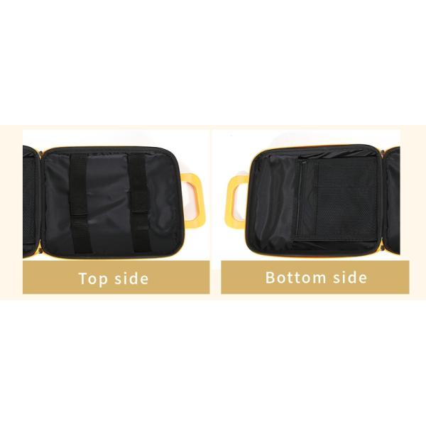 Yellow PU Spandex EVA Travel Case With Mesh Pockets / Custom Laptop Hard Case