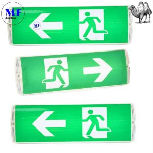 Quality LED Safety Emergency Exit Sign Light With 8W IP65 Waterproof Lithium Battery Wall Mount ABS PC High Brightness for sale