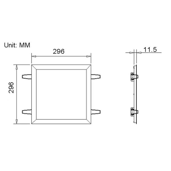 Non Flicker LED Square Panel Light Day Light / Cool White 4000K - 4500K
