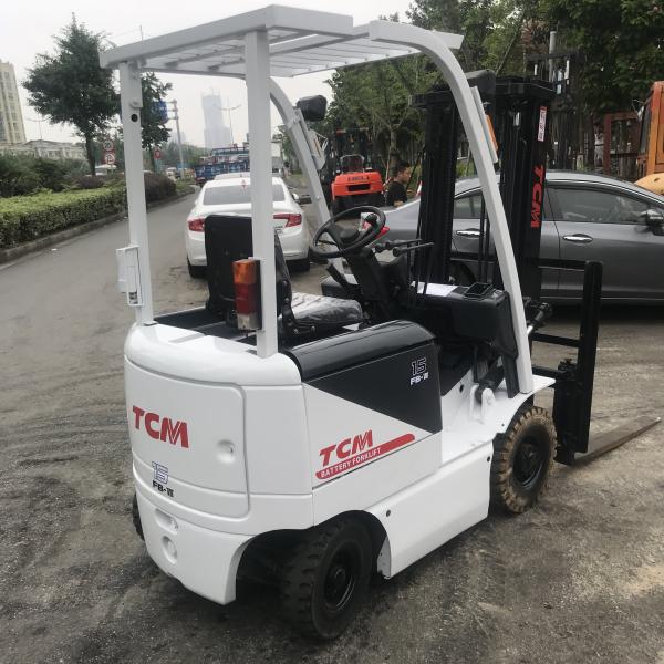 TCM 15 Used Electric Forklift With 3m 1.5Ton Lifting Machine With Core Engine Component Powerful Battery
