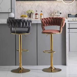 China Stainless Steel Frame High Stool Chair Counter Height Bar Stool Without Backs on sale