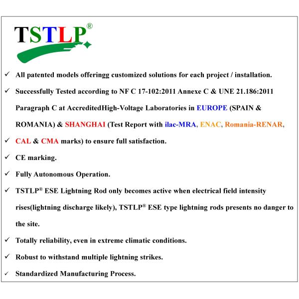 Residential ESE Lightning Protection System 120 Meters Max Radius Protection