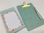 Customized Sticky Memo Notepad / Green Sticky Notes With Pen Stationery Set