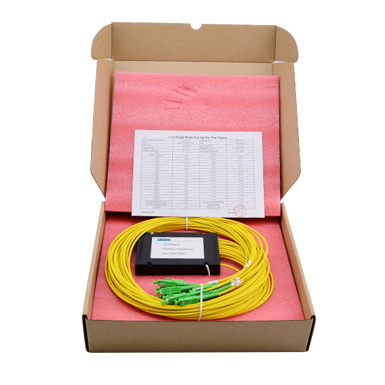 Outside Fiber Optic Beam Splitter 1x16 Way SC / APC Pigtailed Module