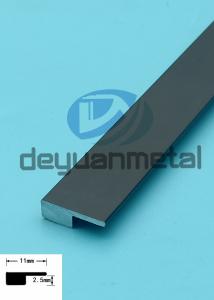 Quality 2.5mm Protective 6463 Aluminum T Profiles Wall Panel Ceiling Tile Decoration Edge Holding for sale