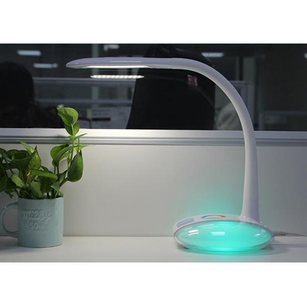 Eye Care Touch Control Led Desk Reading Lamp , Dimmable Table Lamp With Clock