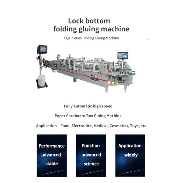 Maximum Paper Width 2 800mm Bottom Folding Box Folder Gluer with Flexo-Printing
