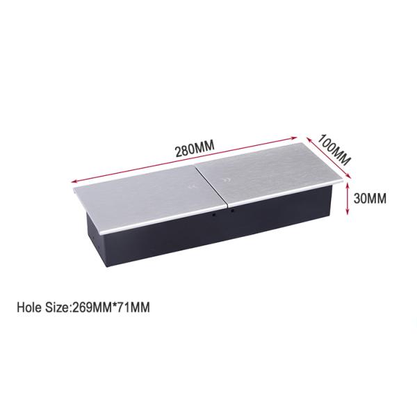 Universal Office Sliding Outlet Conference Table Desktop Power Sockets Hidden