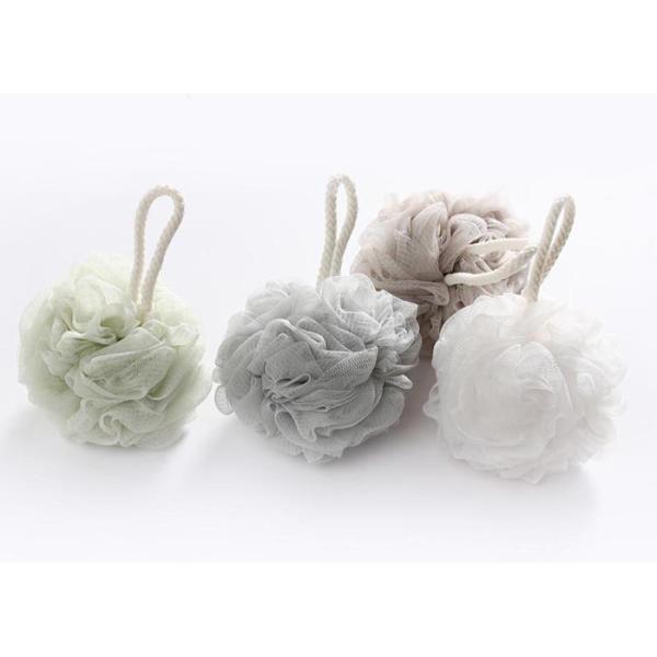 Puting bath body puff sponge scrub exfoliator multicolour shower bath net plastic 4 pack green grey coffee white