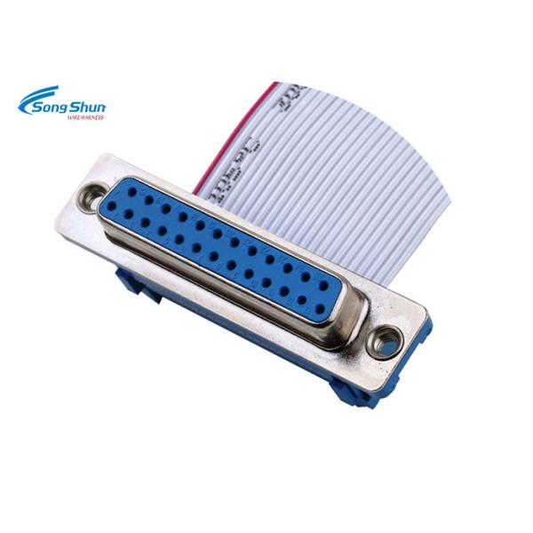 2.54mm Pitch Computer Ribbon Cable , Gray Jacket Flat 26 Pin Ribbon Cable