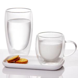 China Espresso Latte Milk Glass Tea Coffee Mugs Cups Transparent Drinkware 600ml 650ml on sale
