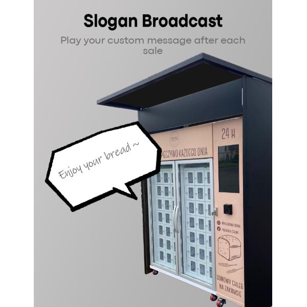 Custom Cooling Locker 24H Outdoor Bread Vending Machine with Card Reader Payment and Adjustable Temperature for Desserts