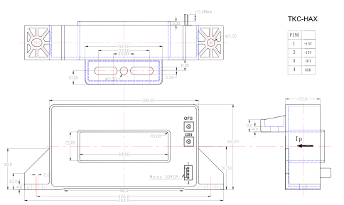 DC 500V 1000MΩ Open Loop Hall Effect Current Sensor Accuracy ±1%