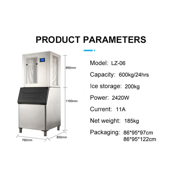 Embraco Compressor 600Kg Daily LZ-06 Morocco Automatic Flake Ice Maker for Commercial