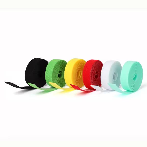 Self Adhesive Hook And Loop Strap Customized Back To Back Cable Tie Colorful