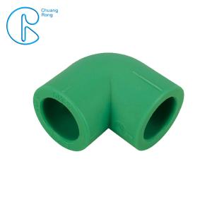 Quality Green Plastic PPR 90 Degree Elbow Smooth Surface With Injection Molded Tech for sale