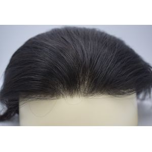 Buy cheap BIO Super Knotted Thin Skin 05-06mil Mens Hair Piece Natural Front Men Wigs Real from wholesalers