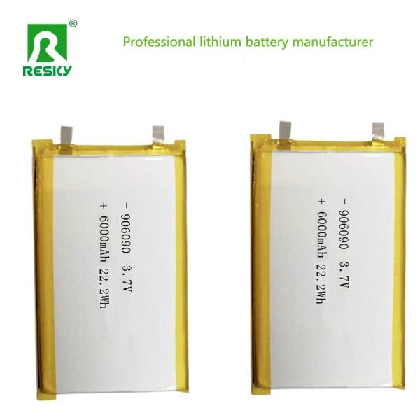 Power Lipo Battery 906090 3.7v 6000mAh 22.2wh Rechargeable Lithium Ion Polymer Battery For Smart Lock