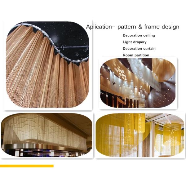 Custom Chain Mail Ring Metal Mesh Drapery For Shopping Mall Hotel Decoration