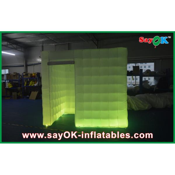 Inflatable Photo Studio White Lighting Cube Inflatable Photo Booth Tent Left Door For Party