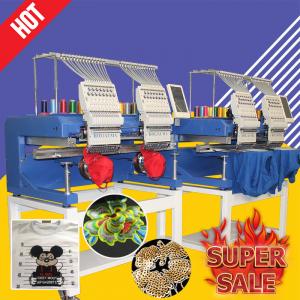 China Multi functions home embroidery machine cheaper than swf HO1502H 400*500mm cap t-shirt flat 3d embroidery machine 2 head on sale