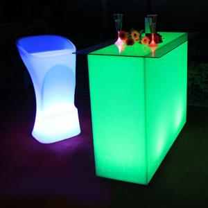 China Commercial Luminous LED Bar Counter , Rectangle LED Glow Table Waterproof on sale