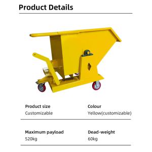 Quality Heavy Duty Forklift Tipping Bin With Precision Tilt Mechanism for sale