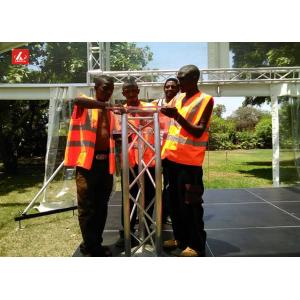 Lecture Podium Aluminum Square Truss / Triangle Tilted Truss Customized Length