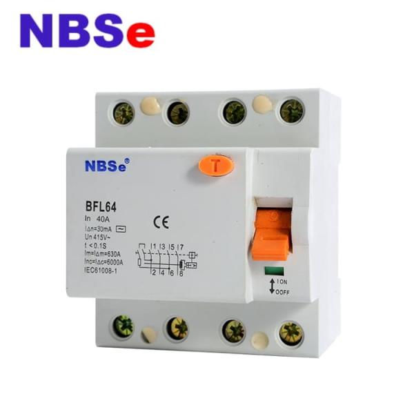 Buy RCCB 4P Residual Current Circuit Breaker BFL64 Series DIN Rail Mounting Type at wholesale prices