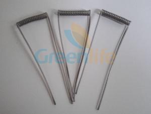 Quality 2.0*6*40mm Smart Short Plastic Transparent Spiral Spring Coil Tether Part w/Straight Line on Ends for sale