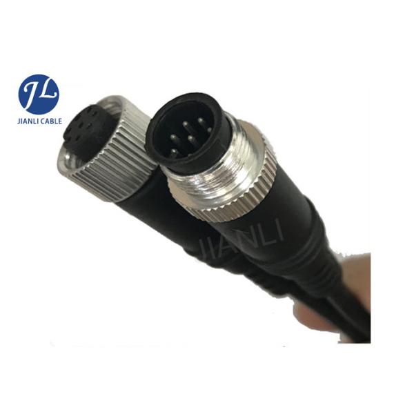 M12 IP67 Car Top View Camera 8 Pin Extension Cable