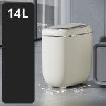 Black 13 Gallon Rectangular Motion Sensor Plastic Trash Can with Lid