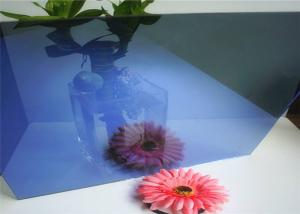 Quality Flat Shape Dark Blue Reflective Glass , Reflective Tempered Glass Sample Available for sale