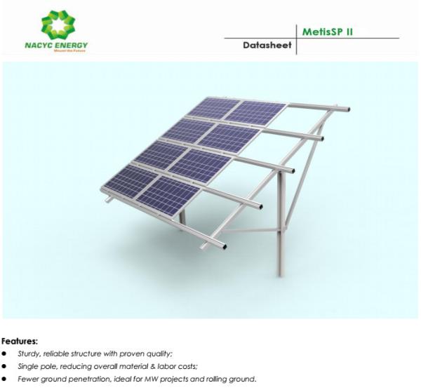 Buy Easy Installation Single Pole Solar Ground Mount System With Reliable Structure at wholesale prices
